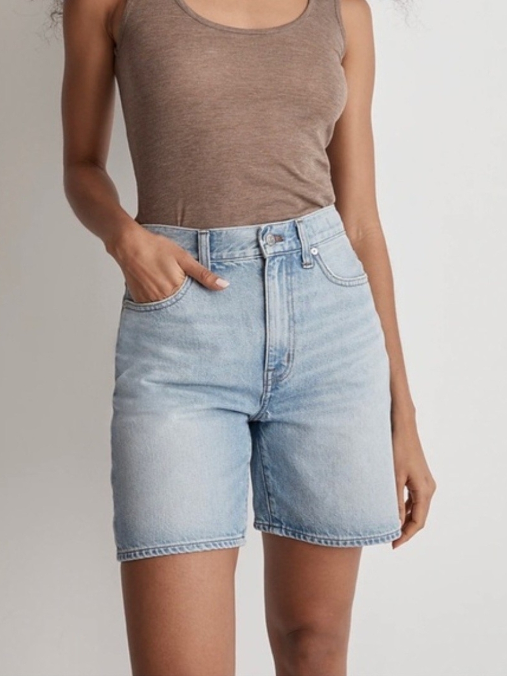Madewell Baggy Jean Shorts In Bessemund Wash 28